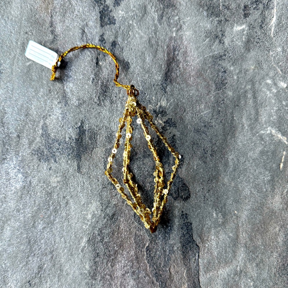 New🌟Anthropologie-Terrain Gold  Beaded Ornament